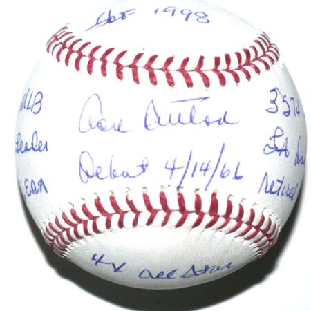 Don Sutton Los Angeles Dodgers Signed Official Major League Baseball with 7 Inscriptions! - JSA Witnessed