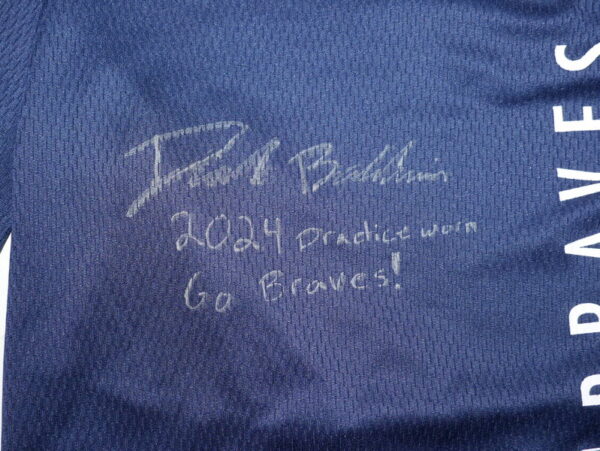 Drake Baldwin 2024 Practice Worn & Signed Official Atlanta Braves Nike Dri-Fit XL Shorts - Atlanta Braves 2025 #1 Prospect!