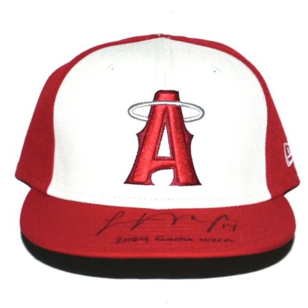 Logan O’Hoppe 2024 Game Worn & Signed Official Los Angeles Angels City Connect New Era 59FIFTY Hat