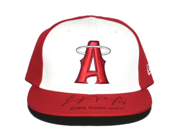 Logan O’Hoppe 2024 Game Worn & Signed Official Los Angeles Angels City Connect New Era 59FIFTY Hat