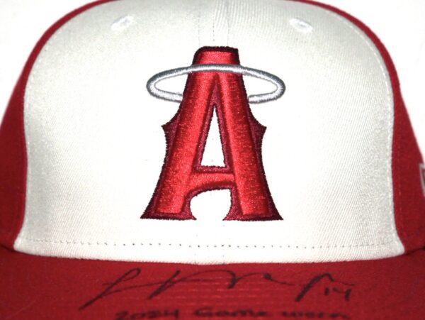 Logan O’Hoppe 2024 Game Worn & Signed Official Los Angeles Angels City Connect New Era 59FIFTY Hat