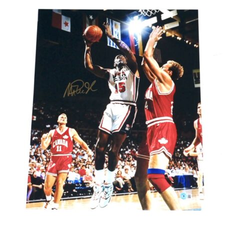 Magic Johnson Los Angeles Lakers Autographed Signed Team USA 16 x 20 Photo - Beckett Witnessed
