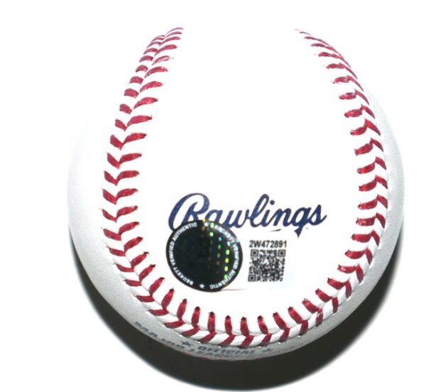 Mark Vientos Signed & Inscribed "LFGM" Rawlings Official 2024 New York Mets City Connect Logo Baseball - Beckett Witnessed - Image 6