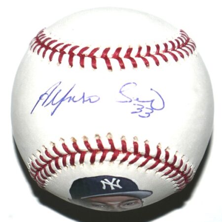Alfonso Soriano New York Yankees Autographed Signed Rawlings Official Major League Baseball with Hand-Painted Sketch - JSA