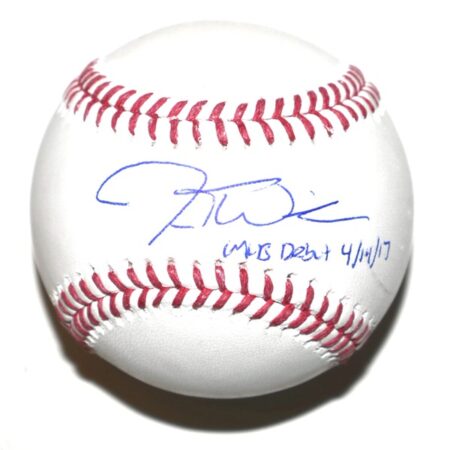 Jesse Winker New York Mets Autographed Signed Rawlings Official Major League Baseball with MLB Debut 4 14 17 Inscription - JSA Hologram