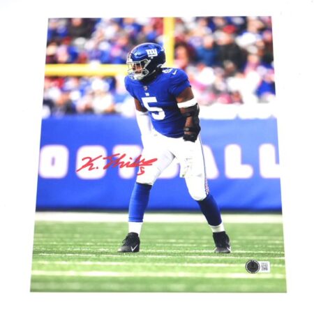 Kayvon Thibodeaux Signed New York Giants 11 x 14 Photo - Beckett Witnessed
