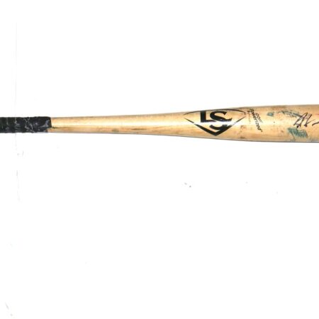 Armando Alvarez 2023 Sacramento River Cats Game Used & Signed Louisville Slugger A174 Baseball Bat - CRACKED