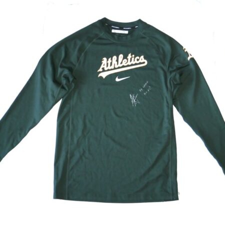 Armando Alvarez 2024 Player Issued & Signed Official Oakland Athletics "50 ALVAREZ" Nike Baseball Shirt- Worn for Batting Practice!