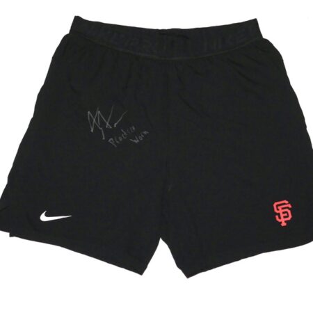 Armando Alvarez Team Issued & Signed Official San Francisco Giants Nike Dri-Fit Shorts
