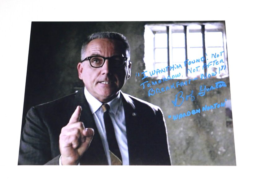 Bob Gunton Signed Warden Samuel Norton The Shawshank Redemption 11 x 14 Photo With Awesome Inscriptions! ACOA8