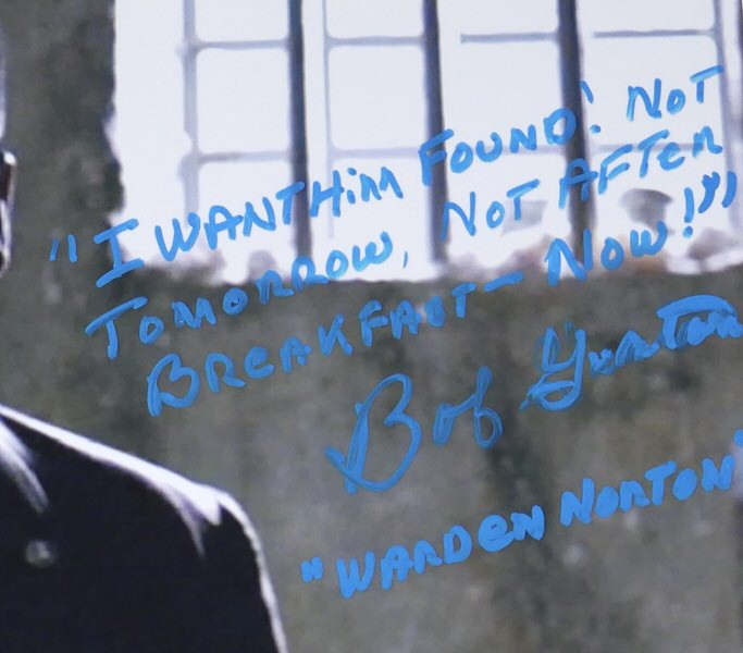 Bob Gunton Signed Warden Samuel Norton The Shawshank Redemption 11 x 14 Photo With Awesome Inscriptions! ACOA8