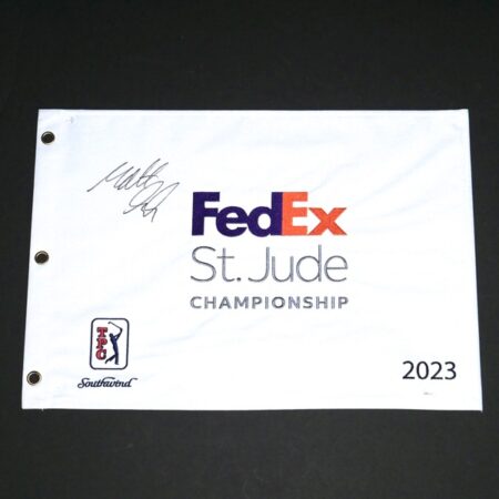 Matt Fitzpatrick Autographed Signed 2023 FedEx St. Jude Championship Pin Flag - JSA9