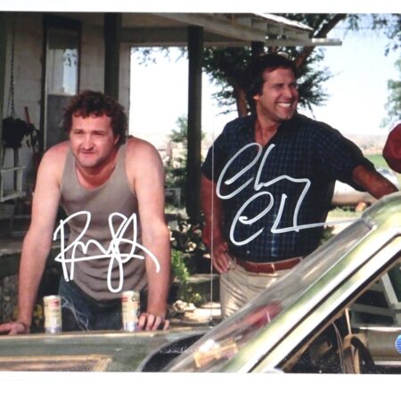 Chevy Chase & Randy Quaid Signed National Lampoon's Vacation 11x14 Photo - Beckett
