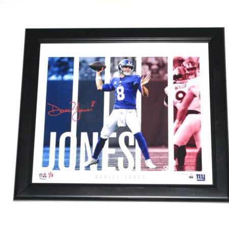 Daniel Jones Signed New York Giants Custom Framed Photo - Limited Edition 1 of 5, Measures 17 x 15 - Fanatics