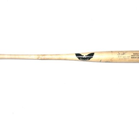 Drew Lugbauer 2025 Algodoneros Union Laguna Game Used & Signed Viva Mexico SAM Rideau Crusher Maple Baseball Bat - CRACKED