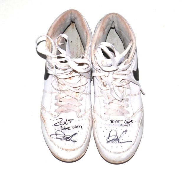 Drew Lugbauer 2025 Algodoneros Union Laguna Game Worn & Signed White & Black Nike Air Jordan Cleats