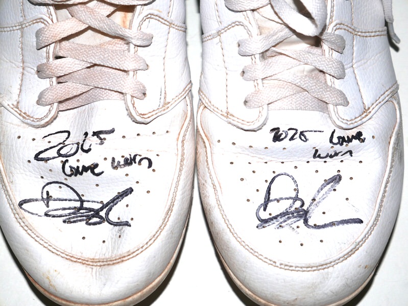 Drew Lugbauer 2025 Algodoneros Union Laguna Game Worn & Signed White & Black Nike Air Jordan Cleats