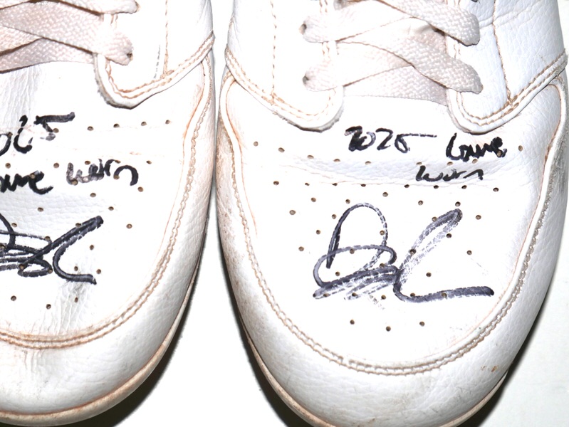 Drew Lugbauer 2025 Algodoneros Union Laguna Game Worn & Signed White & Black Nike Air Jordan Cleats