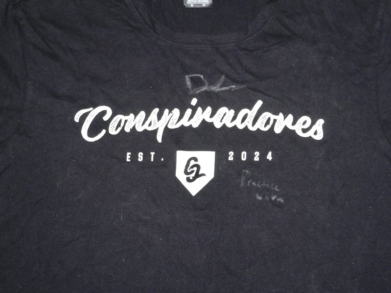 Drew Lugbauer 2025 Practice Worn & Signed Official Conspiradores de Querétaro New Era XL Shirt