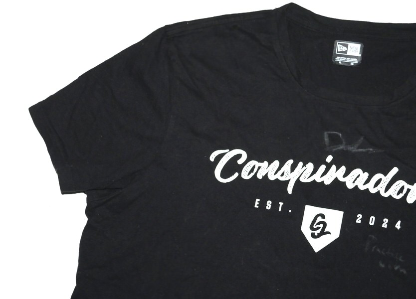 Drew Lugbauer 2025 Practice Worn & Signed Official Conspiradores de Querétaro New Era XL Shirt