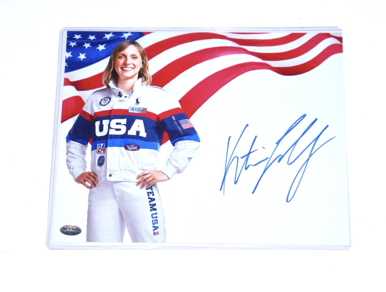 Katie Ledecky Signed Autographed Team USA 8x10 Photo - Leaf COA - Comes in 8 x 10 Toploader!