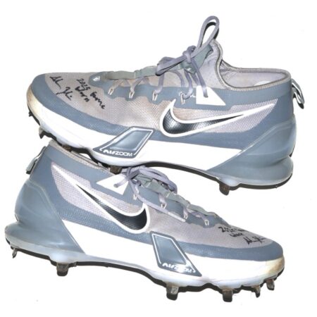 Adam Zebrowski 2025 Columbus Clingstones Game Worn & Signed Grey Nike Air Zoom Baseball Cleats