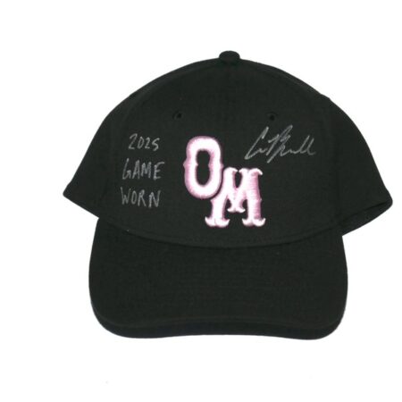 Cade Bunnell 2025 Game Worn & Signed Official Malmo Oat Milkers New Era 39THIRTY Hat