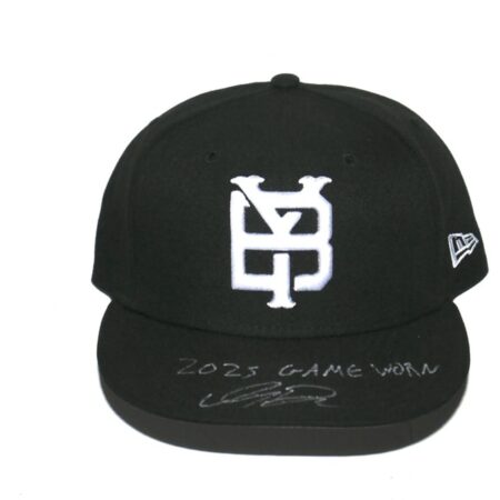 Indigo Diaz 2025 Game Worn & Signed Official New York Black Yankees New Era 59FIFTY Hat - Win Vs Richmond Flying Squirrels!