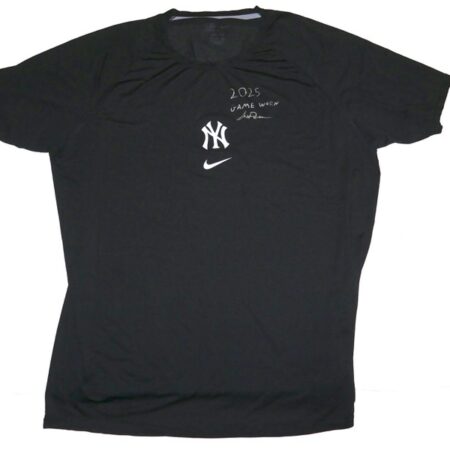 Indigo Diaz 2025 Game Worn & Signed Official New York Yankees Nike Dri-Fit XXL Shirt
