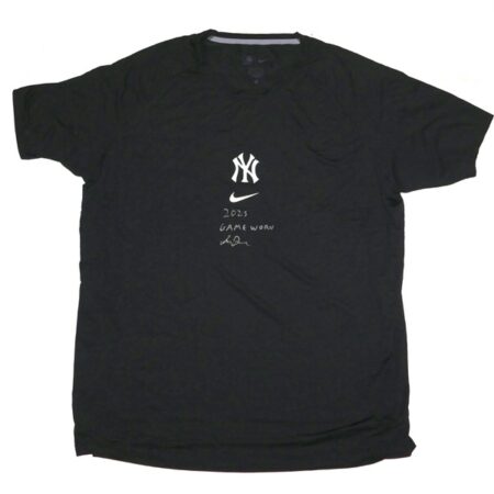 Indigo Diaz 2025 Game Worn & Signed Official New York Yankees Nike Dri-Fit XXL Shirt