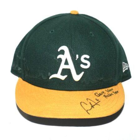 Logan Davidson 2025 Rookie Year Game Worn & Signed Oakland Athletics Home DAVIDSON New Era 59FIFTY Hat