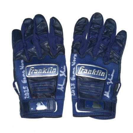 Adam Zebrowski 2025 Columbus Clingstones Game Worn & Signed Blue Franklin Batting Gloves