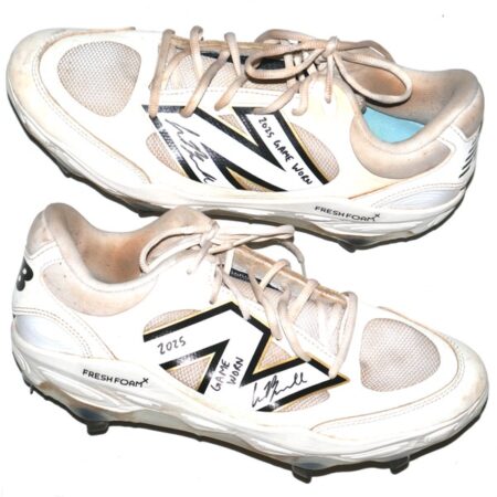 Cade Bunnell 2025 Columbus Clingstones #24 Game Worn & Signed New Balance Baseball Cleats