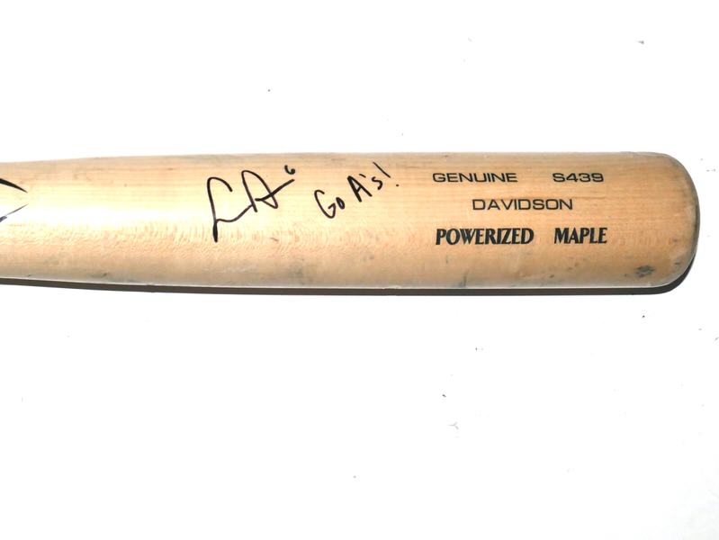 Logan Davidson 2025 Oakland Athletics #6 Rookie Year Game Used & Signed Louisville Slugger Model S439 Baseball Bat