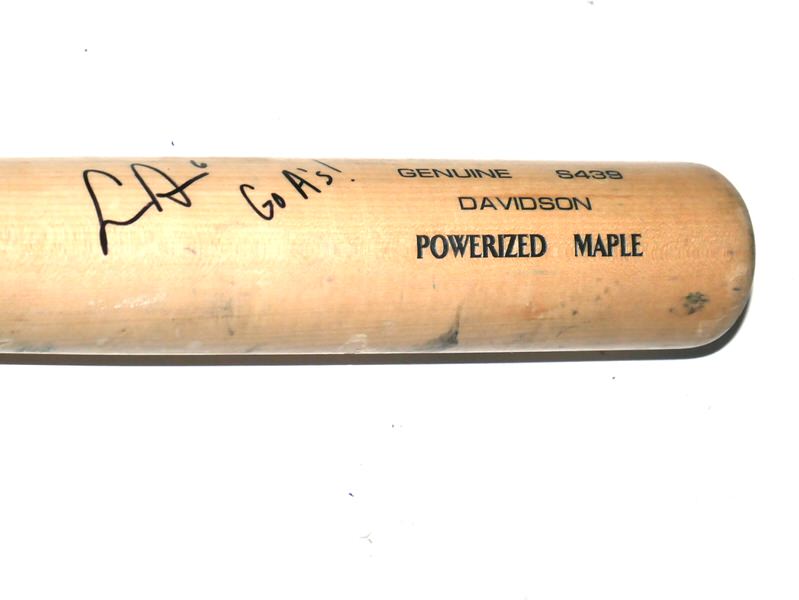 Logan Davidson 2025 Oakland Athletics #6 Rookie Year Game Used & Signed Louisville Slugger Model S439 Baseball Bat
