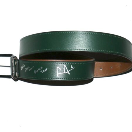 Logan Davidson 2025 Oakland Athletics Rookie Year Game Worn & Signed Green Leather Belt