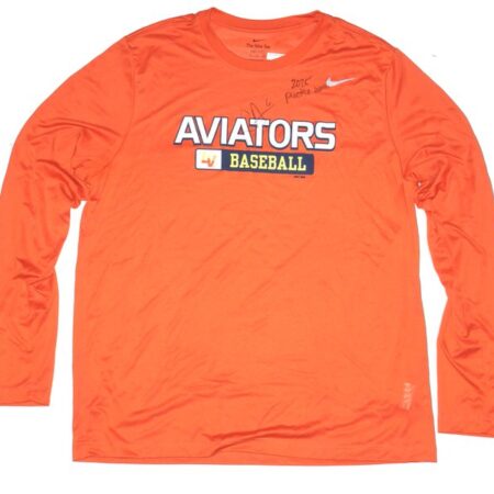 Logan Davidson 2025 Practice Worn & Signed Official Las Vegas Aviators Baseball DAVIDSON 6 Long Sleeve Nike XL Shirt