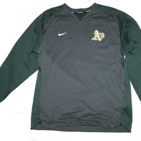 Logan Davidson 2025 Team Issued & Signed Official Oakland Athletics Nike Baseball Pullover Sweatshirt
