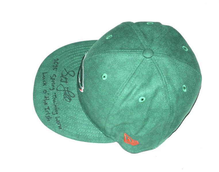 Stuart Fairchild 2025 Spring Training Worn & Signed Official Cincinnati Reds St Patrick's Day New Era 59FIFTY Hat - Awesome Inscription!