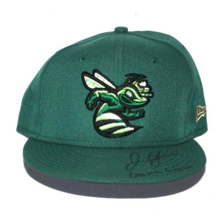 Justin Yeager Game Worn & Signed "INCONSISTENT" Official Augusta GreenJackets New Era 59FIFTY Hat
