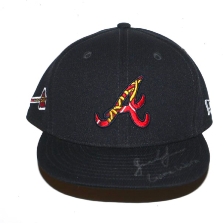 Justin Yeager Game Worn & Signed Official Atlanta Braves Spring Training New Era 59FIFTY Hat
