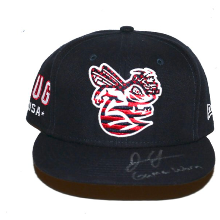 Justin Yeager Game Worn & Signed Official Augusta GreenJackets Alternate New Era 59FIFTY Hat