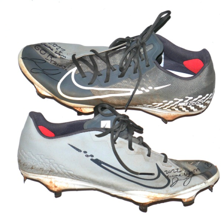 Justin Yeager Mississippi Braves Game Worn & Signed Nike React Vapor Ultrafly Elite 4 Baseball Cleats