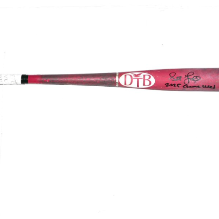 Stuart Fairchild 2025 Atlanta Braves Game Used & Signed Pink Mother's Day "MIMI FAIRCHILD" Dove Tail DTB Baseball Bat
