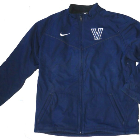 Hunter Schryver Team Issued Official Blue Villanova Wildcats Nike XL Full-Zip Jacket - Worn In Dugout!