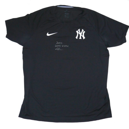 Indigo Diaz 2025 Game Worn & Signed Official New York Yankees Short Sleeve Nike Dri-Fit XXL Shirt