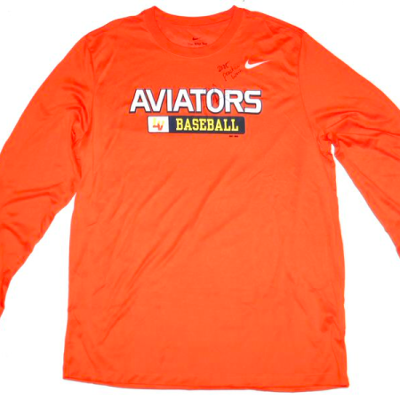 Logan Davidson 2025 Practice Worn & Signed Official Las Vegas Aviators Baseball DAVIDSON 8 Long Sleeve Nike XL Shirt