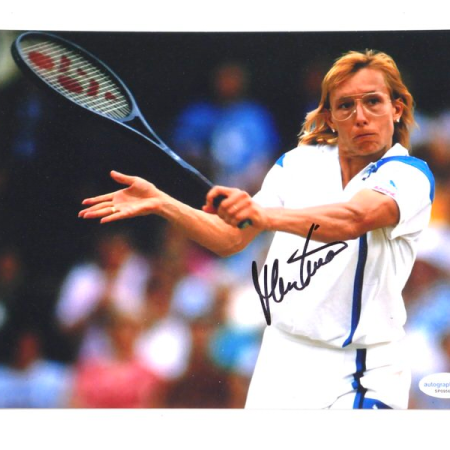 Martina Navratilova Tennis Legend Autographed Signed 8x10 Photo - ACOA COA