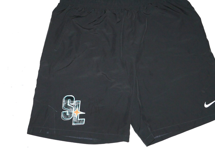 Logan Davidson Practice Worn & Signed Official Sugar Land Space Cowboys 20 DAVIDSON Nike Shorts