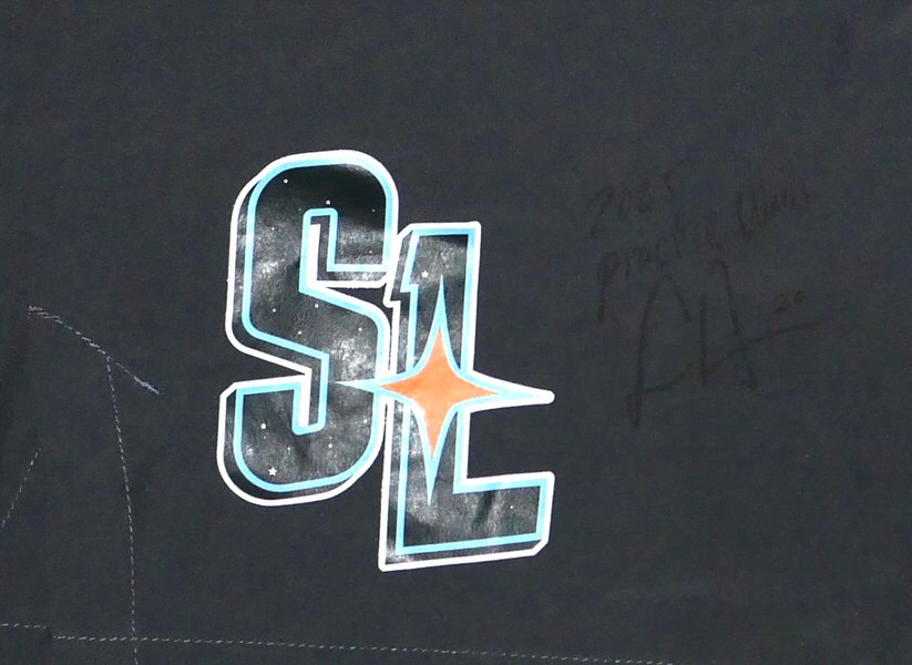 Logan Davidson Practice Worn & Signed Official Sugar Land Space Cowboys 20 DAVIDSON Nike Shorts
